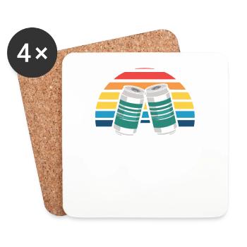 Tastes good again Canned beer Festival tent - Coasters (set of 4) - white - Front