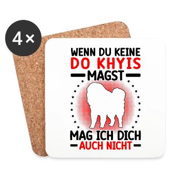 Do Khyi doesn't like you Tibetan Mastiff Tibetan Mastiff - Coasters (set of 4) - white - Front