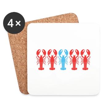 Be Unique Be Selfaware Be Confident Lobster Funny - Coasters (set of 4) - white - Front