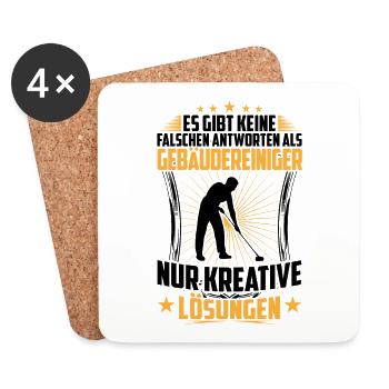 Building Cleaners Wrong Answers Window Cleaner - Coasters (set of 4) - white - Front