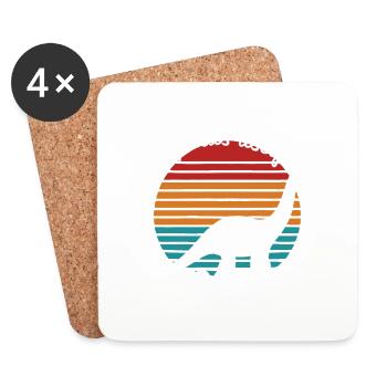 I L’histoire se répète Je suis tellement en train d’avoir un dinosaure - Dessous de verre (lot de 4) - blanc - Devant