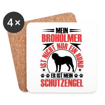 Broholmer est mon ange gardien Broholmer - Dessous de verre (lot de 4) - blanc - Devant
