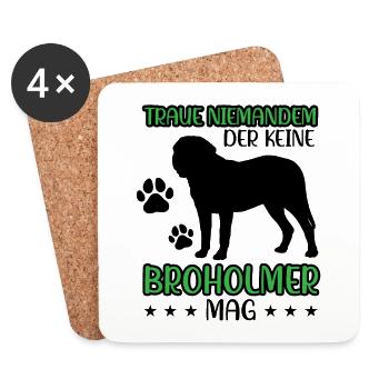 Broholmer ne fait confiance à personne Broholmer - Dessous de verre (lot de 4) - blanc - Devant