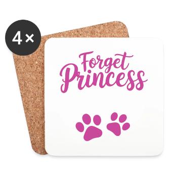 Forget Princess I Want To Be a Veterinarian - Coasters (set of 4) - white - Front