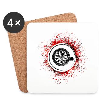 Darts Sport Symbol - Coasters (set of 4) - white - Front