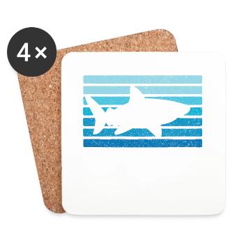 I was fighting a shark Funny Injury Joke sarcasm - Coasters (set of 4) - white - Front