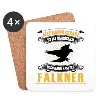 Falkner ist unmöglich Beizjagd Falknerei - Untersetzer (4er-Set) - Weiß - Vorne