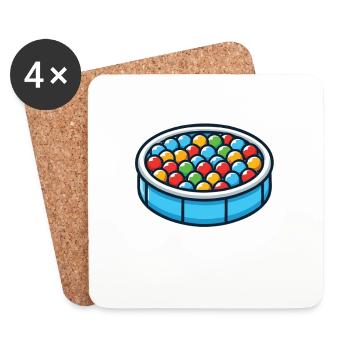 I've had enough, I'm going to the ball pit! Party Costume Sar - Coasters (set of 4) - white - Front