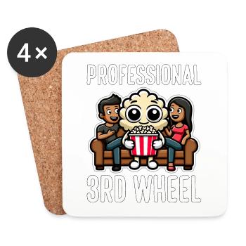 PROFESSIONAL THIRD WHEEL - GIFT - Coasters (set of 4) - white - Front