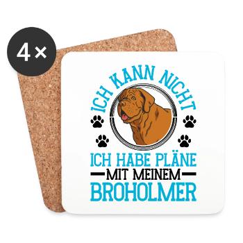 Plans Broholmer avec mon Broholmer - Dessous de verre (lot de 4) - blanc - Devant