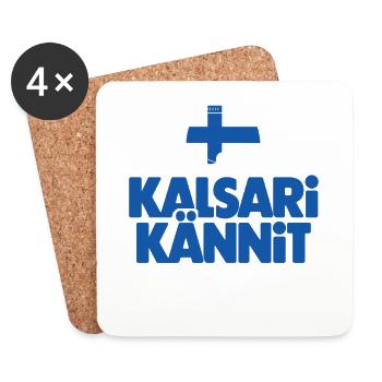 Kalsarikännit Drink beer in Boxers Funny Finnish - Coasters (set of 4) - white - Front