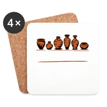 Totally kiln it Funny Pottery Pun for Ceramic Love - Coasters (set of 4) - white - Front