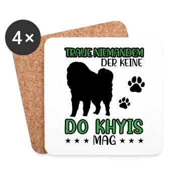 Do Khyi doesn't trust anyone Tibetan Mastiff - Coasters (set of 4) - white - Front