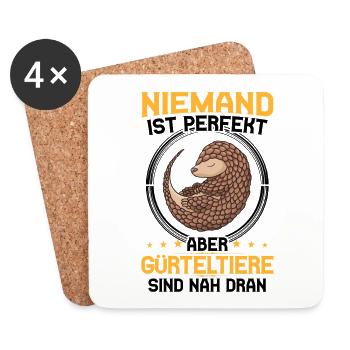 Armadillo is not perfect Armadillo Armadillo - Coasters (set of 4) - white - Front