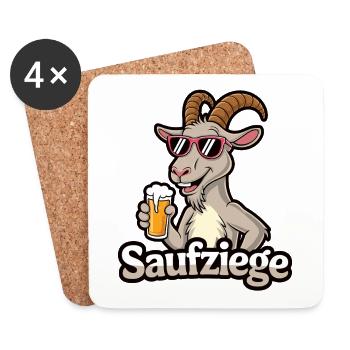 C’est moi l’alcool alcool bière alcool fête - Dessous de verre (lot de 4) - blanc - Devant