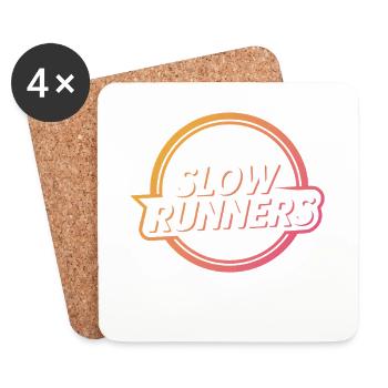 Fier membre du club des coureurs lents - Dessous de verre (lot de 4) - blanc - Devant