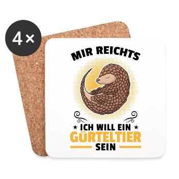 Will ein Gürteltier sein Armadillo Gürteltier - Untersetzer (4er-Set) - Weiß - Vorne