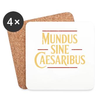 Mundus Sine Caesaribus Un monde sans Césars - Dessous de verre (lot de 4) - blanc - Devant