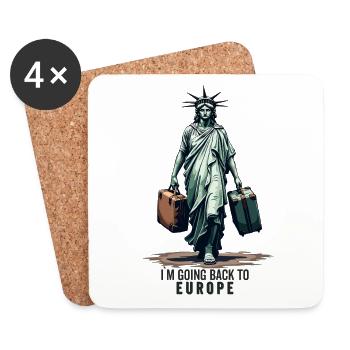 Lustige Freiheitsstatue USA Amerika Sarkasmus - Untersetzer (4er-Set) - Weiß - Vorne