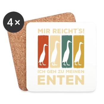 I've had enough, I'm going to my ducks - Coasters (set of 4) - white - Front