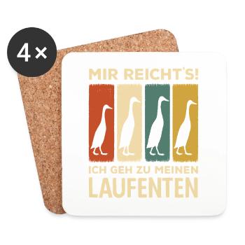 I've had enough, I'm going to my running ducks - Coasters (set of 4) - white - Front