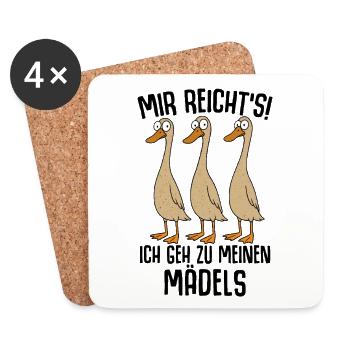 I've had enough, I'm going to my girls - Coasters (set of 4) - white - Front