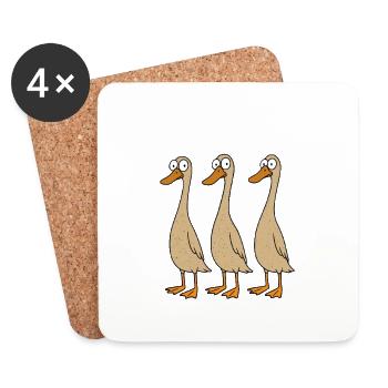 Ducks Duck Mom Duck Dad Duck Breeding Duck Ducks - Coasters (set of 4) - white - Front