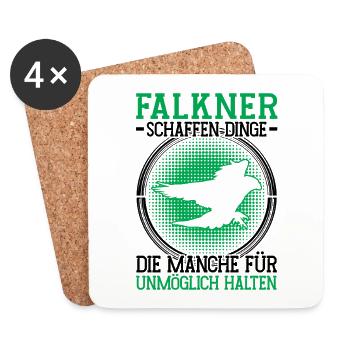 fauconnier fauconnerie impossible fauconnerie - Dessous de verre (lot de 4) - blanc - Devant