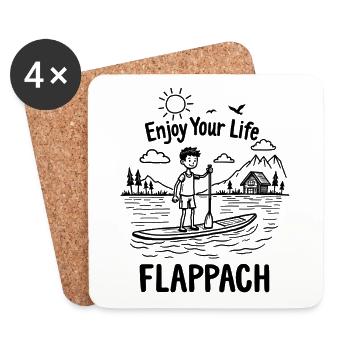 Profitez de la vie - Flappach SUP fun - Dessous de verre (lot de 4) - blanc - Devant