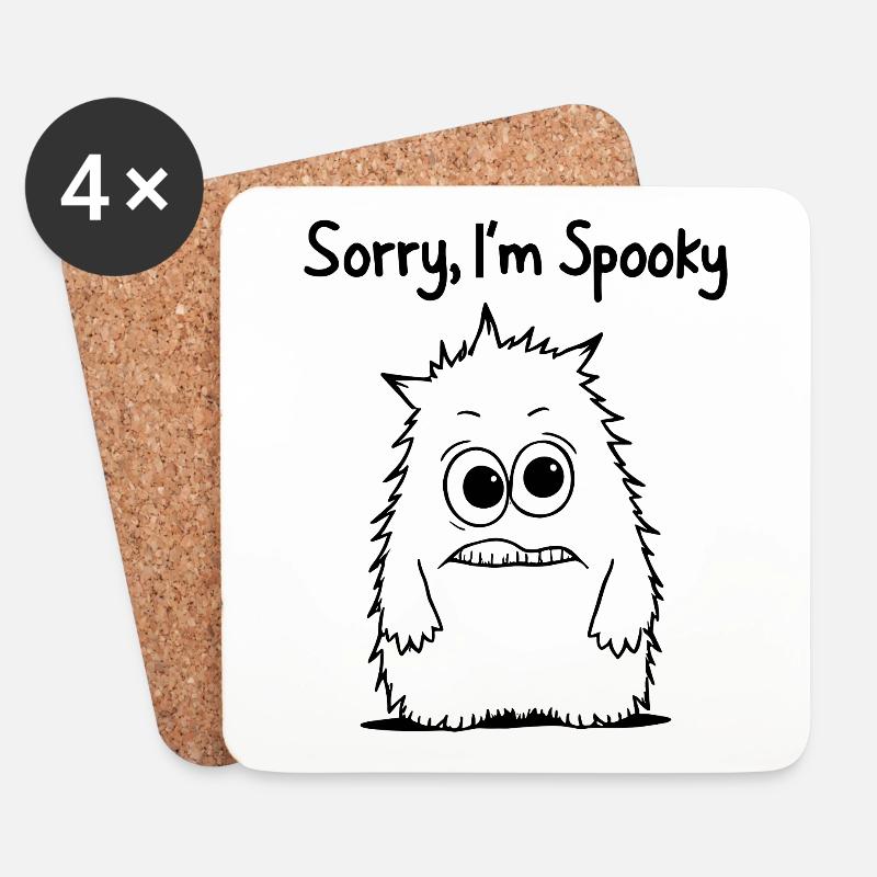 Sorry, I'm Spooky - Lustiges Monster - Untersetzer (4er-Set) - Weiß
