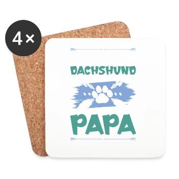 dachshund dachshund dogs dad - Coasters (set of 4) - white - Front
