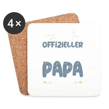 Papa officiel Chihuahua - Dessous de verre (lot de 4) - blanc - Devant