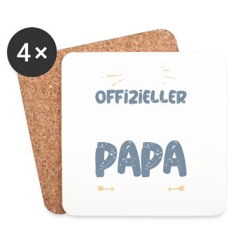 Offizieller Kangal Papa - Untersetzer (4er-Set) - Weiß - Vorne