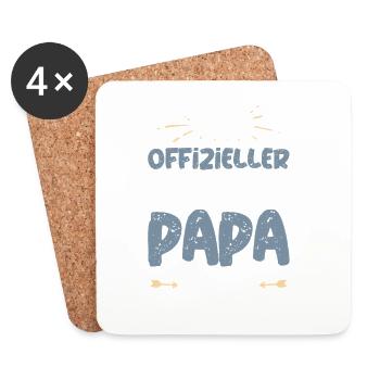 Rottweiler - Dessous de verre (lot de 4) - blanc - Devant