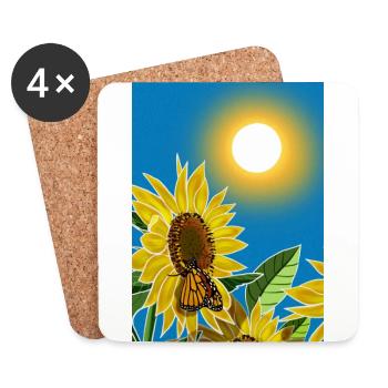 Sunflower Energy - Coasters (set of 4) - white - Front