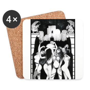 Sabbath, Devil Witches Rally - Coasters (set of 4) - white - Front
