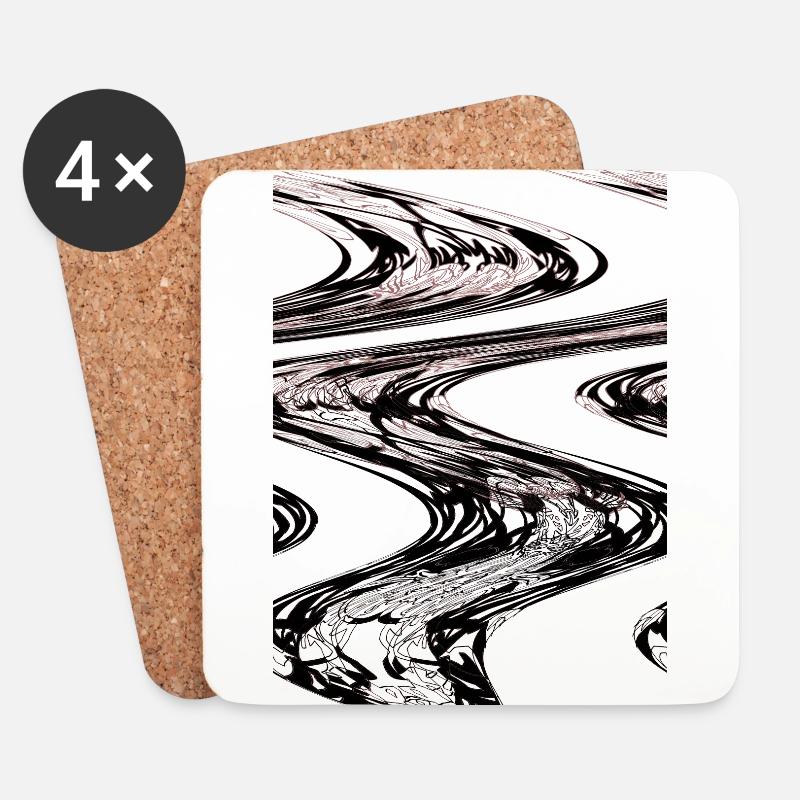 Abstract No. 54 (Tarred road) - Untersetzer (4er-Set) - Weiß