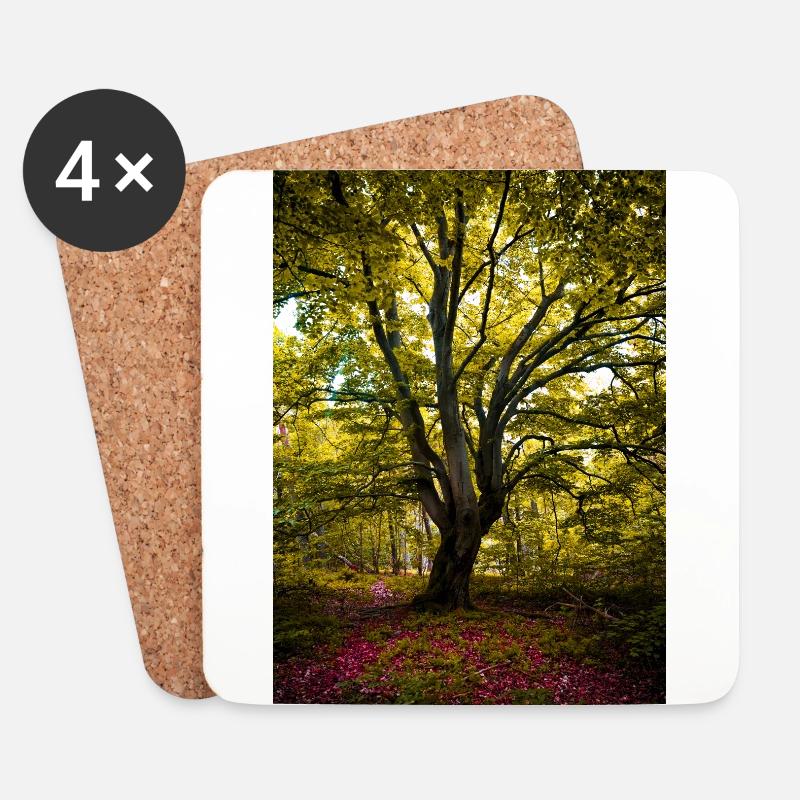 Der Baum - Untersetzer (4er-Set) - Weiß