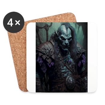 Orc Vampire - Coasters (set of 4) - white - Front