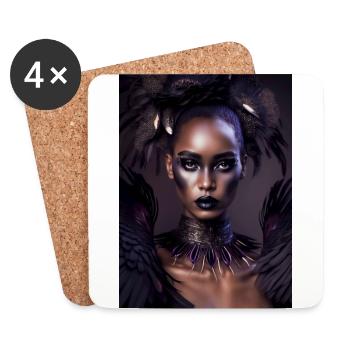 african woman 1 - Untersetzer (4er-Set) - Weiß - Vorne