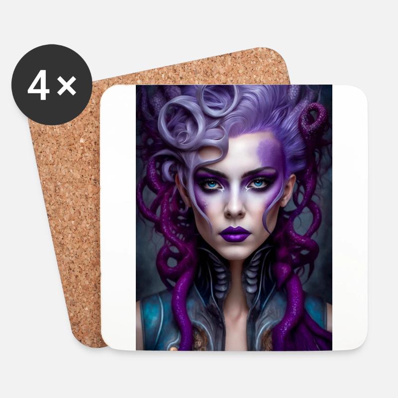 Ursula octop 1 - Untersetzer (4er-Set) - Weiß