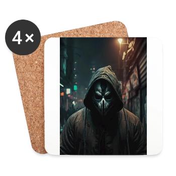 Der Mann mit der Maske Phone & Poster Edition - Untersetzer (4er-Set) - Weiß - Vorne