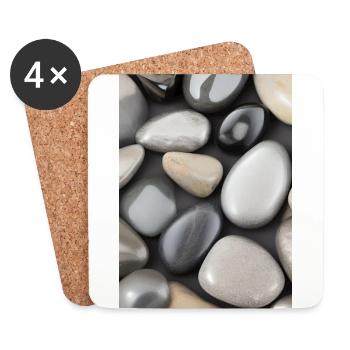 Silver Stones - Coasters (set of 4) - white - Front