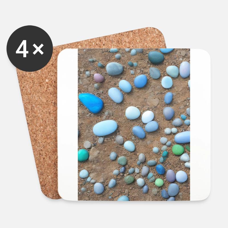 Strand - Untersetzer (4er-Set) - Weiß