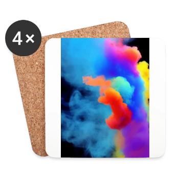 Colorful - Coasters (set of 4) - white - Front