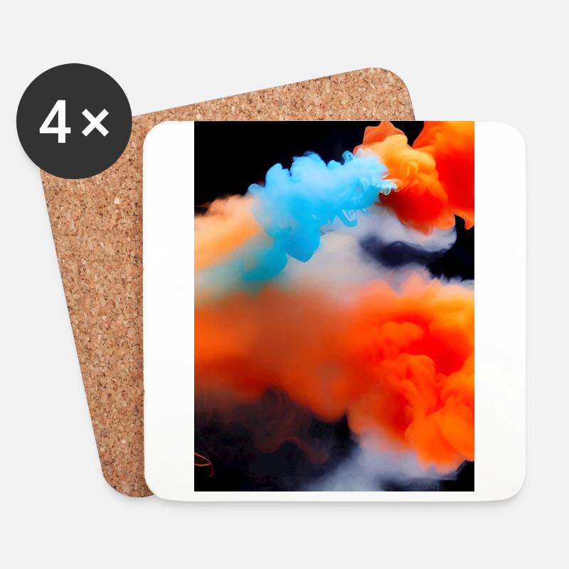 Regenbogen - Untersetzer (4er-Set) - Weiß
