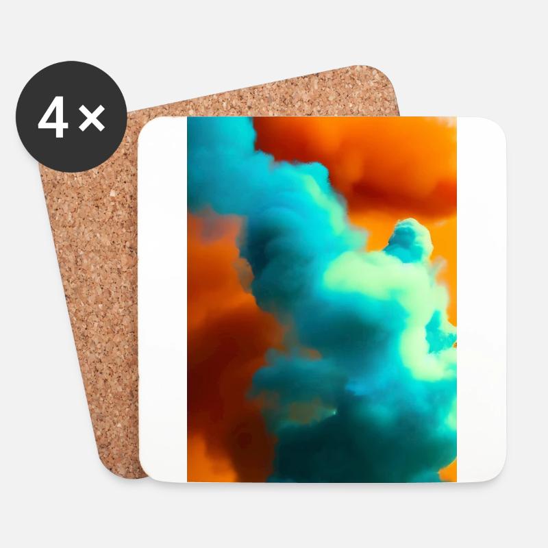 Rauch - Untersetzer (4er-Set) - Weiß