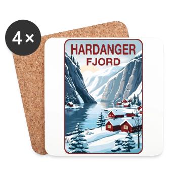 Hardanger Fjord - Coasters (set of 4) - white - Front