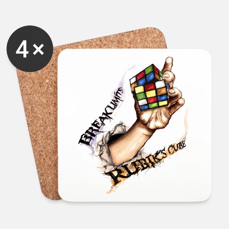 Rubik's Break Limits - Untersetzer (4er-Set) - Weiß