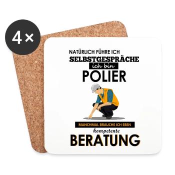 Polished Shirt • Construction Site • Site Manager Gift - Coasters (set of 4) - white - Front